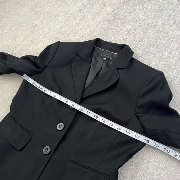 NWOT Anne Klein Suit Black Blazer Work Office Jacket 4P Petite - Picture 6 of 8